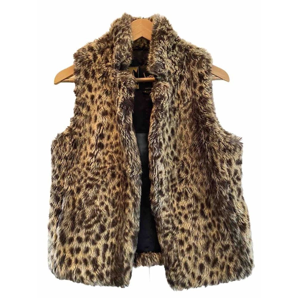 SKEA Women’s Animal Fur‎ Vest Satin Lined With Pockets Paris/Vail Colorado Small